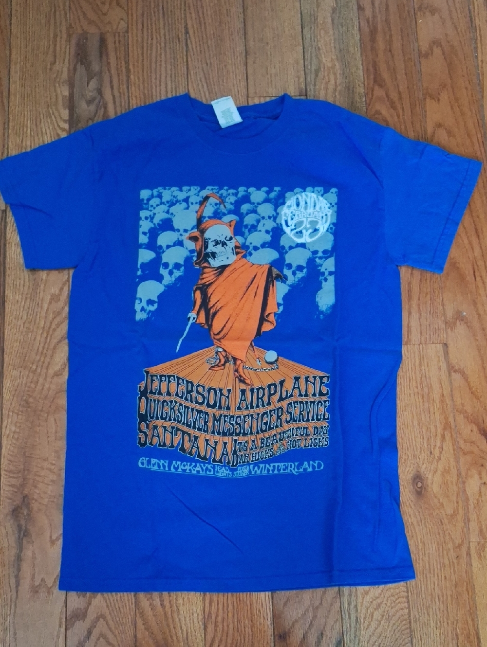 Jefferson Airplane x Santana Graphic Short Sleeve Tee - Blue/Orange